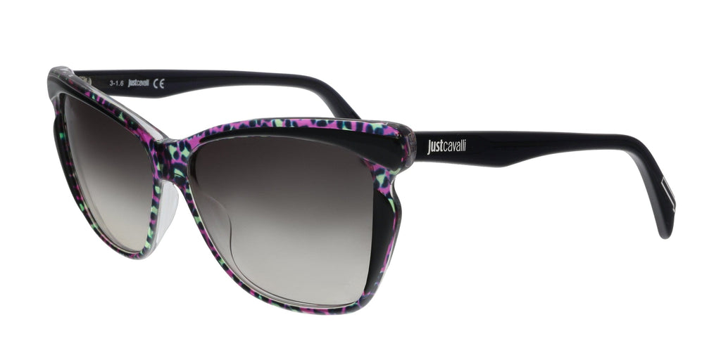 Just Cavalli  Purple/Green Leopard Print Sunglasses