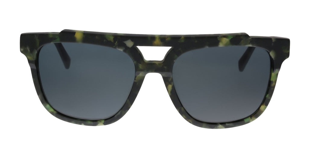 Just Cavalli JC757S 56V Green Havana Rectangular Sunglasses