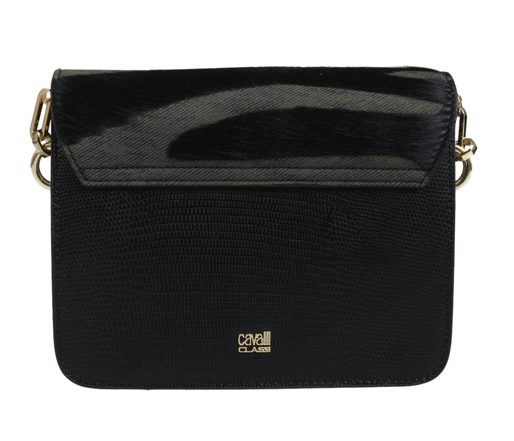 Roberto Cavalli HXLPG6 999 Black/Olive Shoulder Bag
