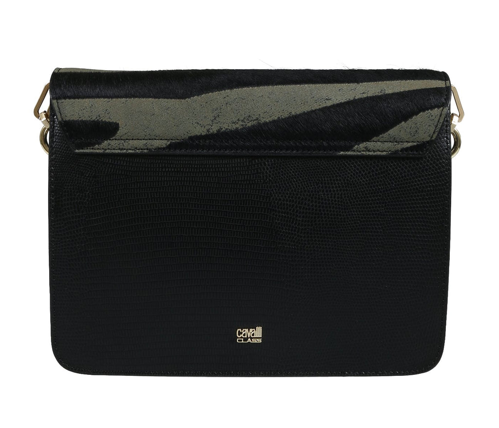 Roberto Cavalli HXLPG7 999 Black/Olive Shoulder Bag
