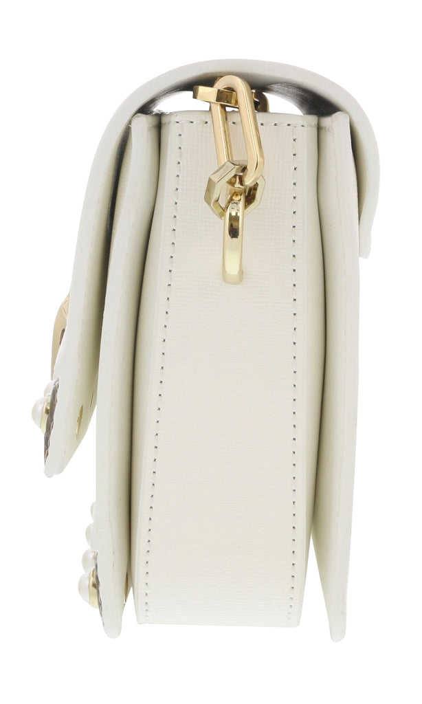 Roberto Cavalli HXLPGY 010 White Pearl Panel Medium Shoulder Bag