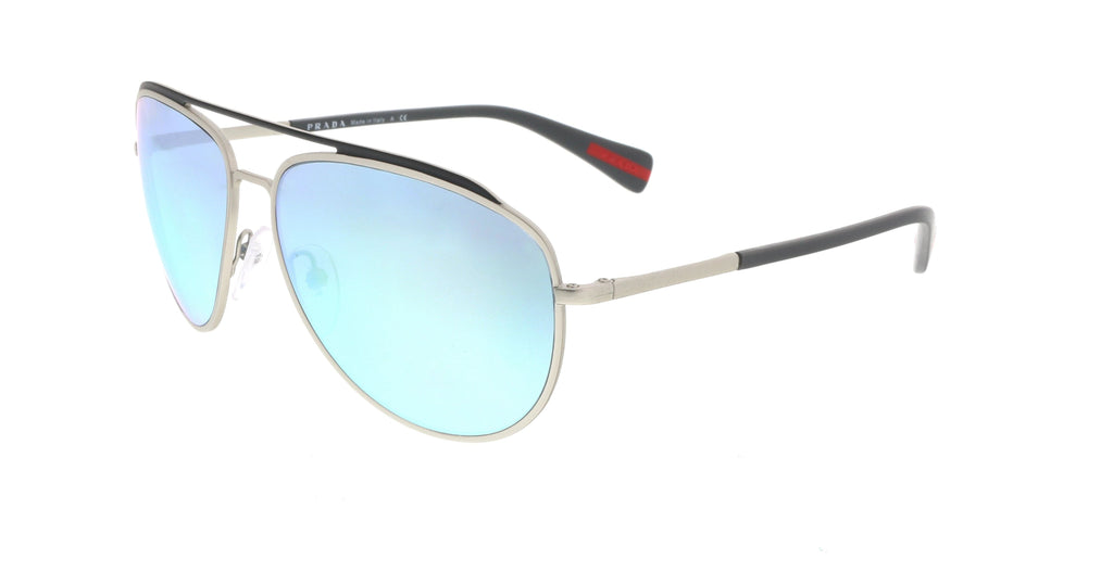 Prada  Silver Aviator Sunglasses