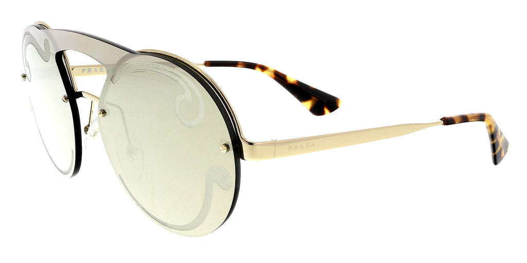 Prada  Pale Gold Round Sunglasses