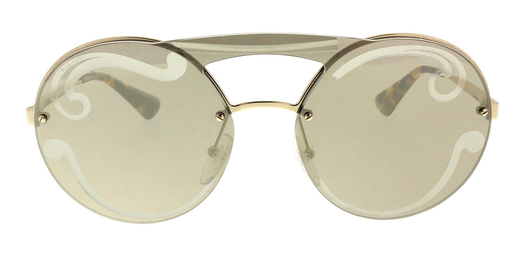 Prada PR65TS ZVNODW Pale Gold Round Sunglasses