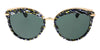 DIOR OFFSET2 Blue Black Round Sunglasses