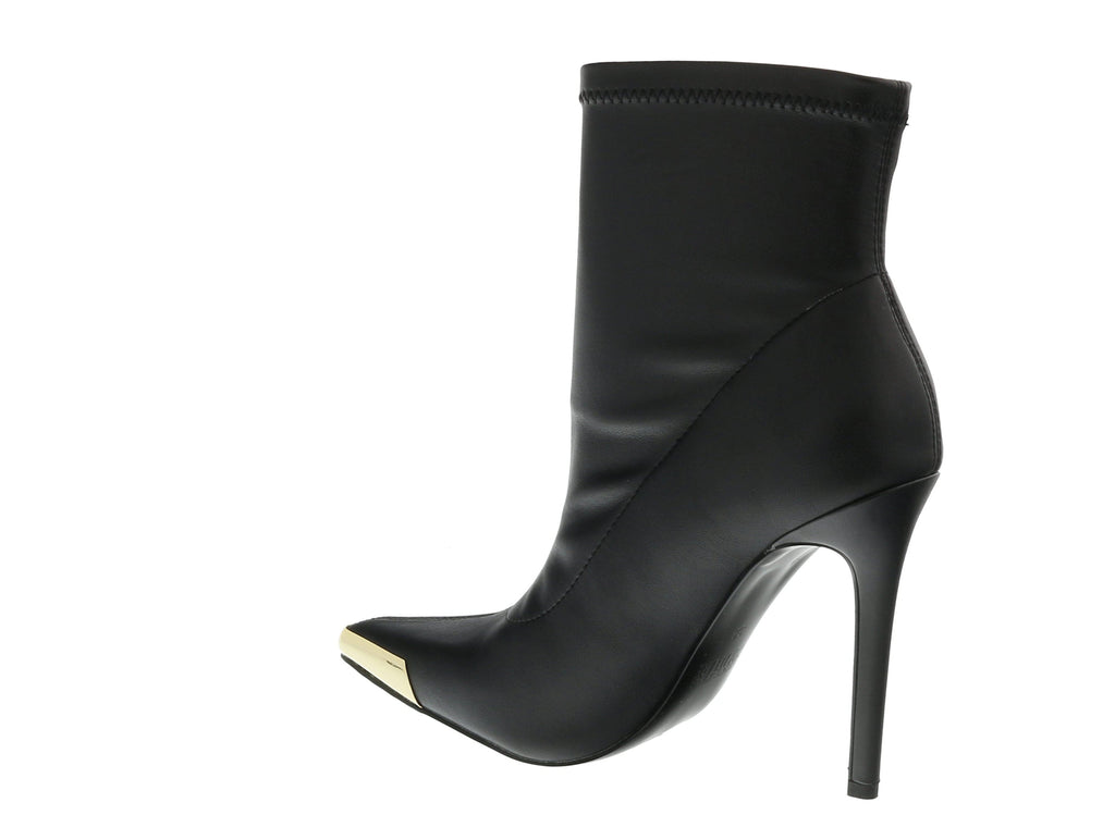 Versace Jeans Couture Black  Christy Coated Mesh High Heel Ankle Boots-