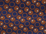 Canali Blue/Bronze Pure Silk Geometric Dot Pattern Tie- Blade Width 3in