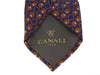 Canali Blue/Bronze Pure Silk Geometric Dot Pattern Tie- Blade Width 3in