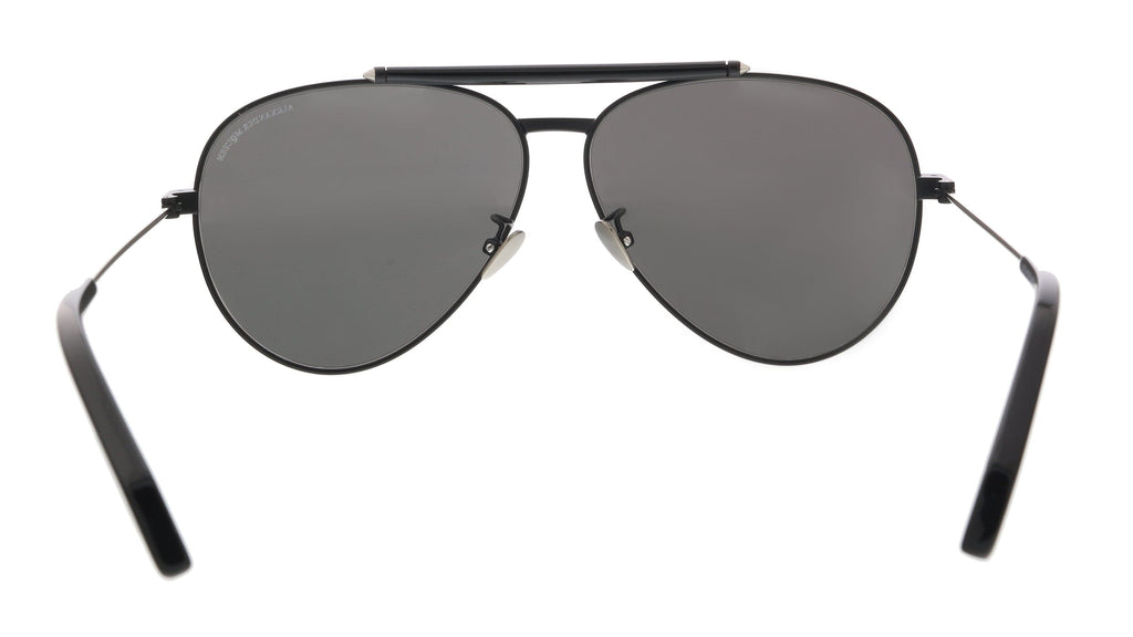 Alexander McQueen AM0057S 001  Silver  Aviator Sunglasses
