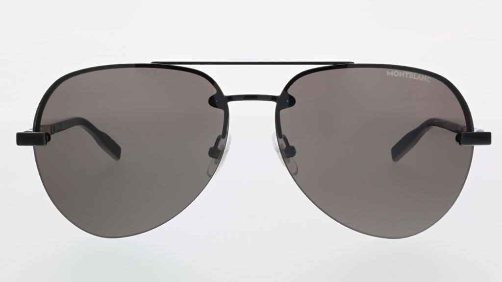 Montblanc MB0018S-005 Black Aviator Sunglasses