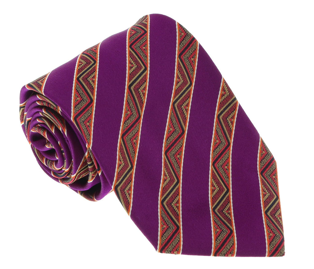 Missoni U5128 Purple Awning 100% Silk Tie