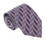 Missoni U5097 Lavender/Violet Chevron 100% Silk Tie
