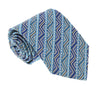 Missoni U5098 Royal Blue/Teal Graphic 100% Silk Tie