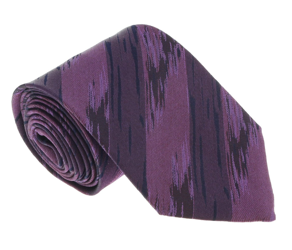 Missoni U5468 Purple Faux Bois 100% Silk Tie