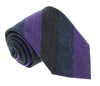 Missoni U5120 Grey/Purple Awning 100% Silk Tie