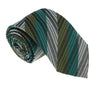 Missoni U5295 Green/Silver Awning 100% Silk Tie