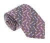 Missoni U4307 Pink/Purple Chevron 100% Silk Tie