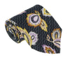 Missoni U1452  Black/Purple Chinoiserie 100% Silk Tie