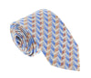 Missoni U4706 Blue/Orange Chevron 100% Silk Tie