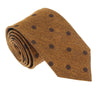Missoni U5092 Gold/Brown Polka Dot 100% Silk Tie