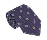 Missoni U5576 Purple/Silver Geometric 100% Silk Tie