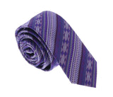 Missoni U5053 Purple  Graphic 100% Silk Tie