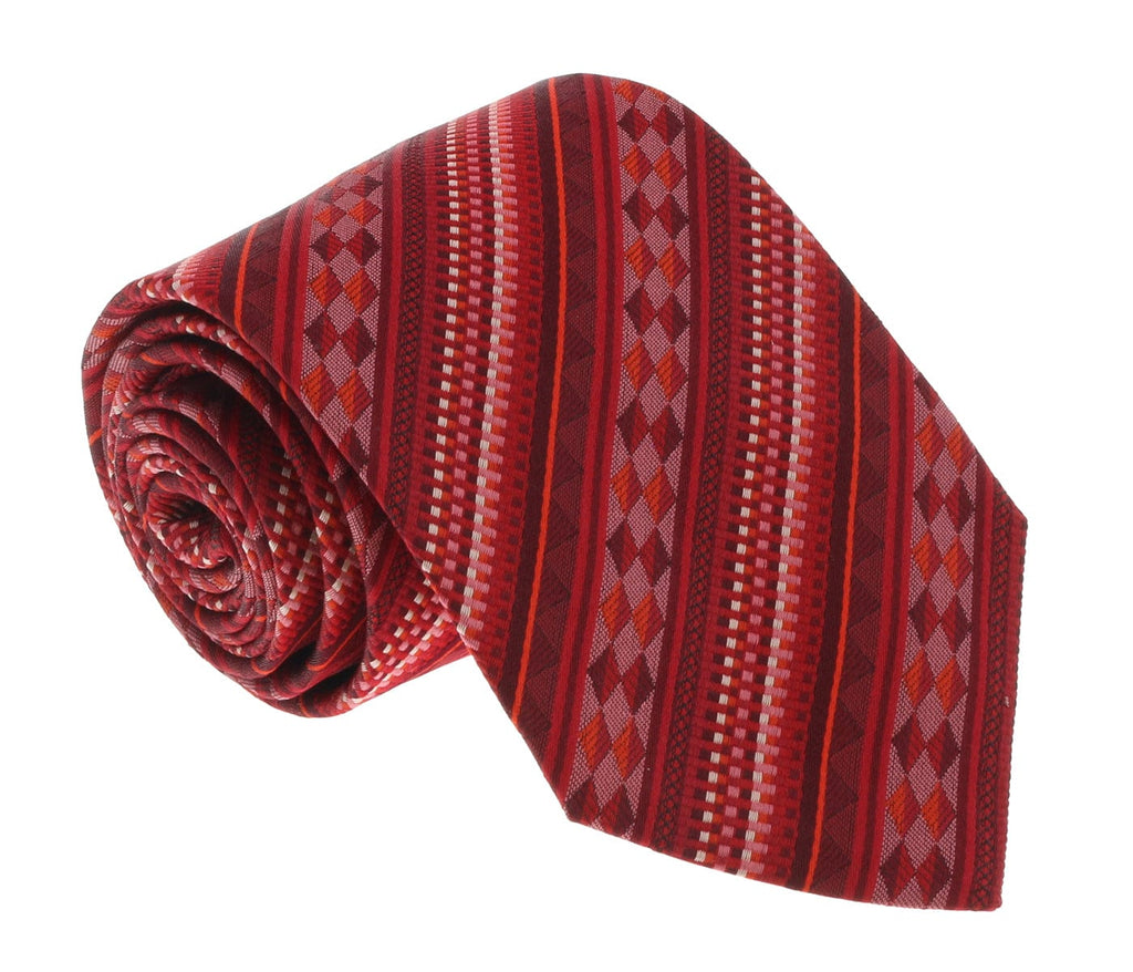 Missoni U5053 Red graphic 100% Silk Tie