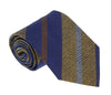 Missoni U5068 Navy Blue/Gold  Regimental  100% Silk Tie