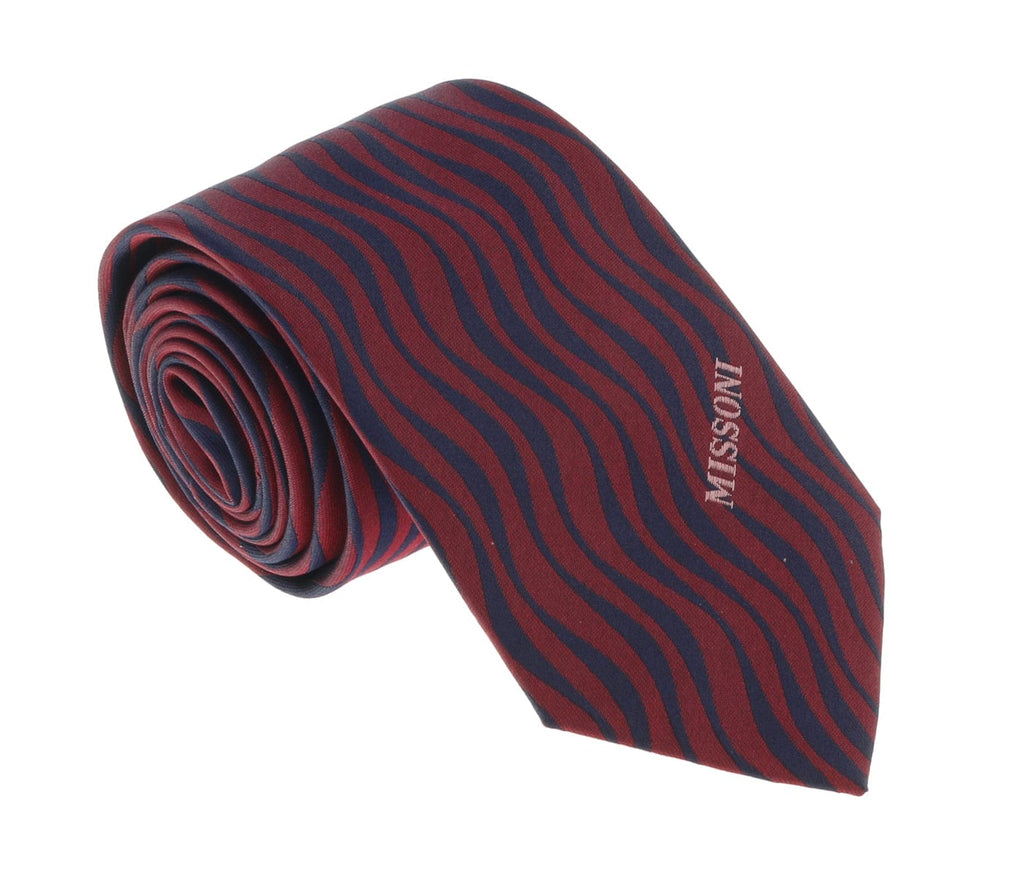 Missoni U5569 Red/Black Animal 100% Silk Tie