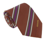 Missoni U5029 Rust/Purple Regimental 100% Silk Tie
