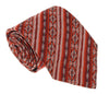 Missoni U3681 Red/Silver Awning 100% Silk Tie