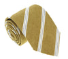 Missoni U4221 Mustard/Cream Regimental 100% Silk Tie