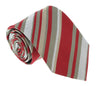 Missoni U4233 Red/Khaki Regimental 100% Silk Tie
