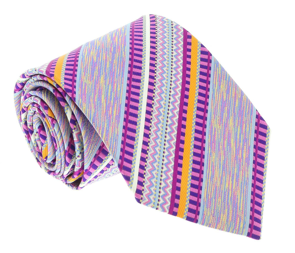 Missoni U3482 Magenta/Pink Graphic 100% Silk Tie
