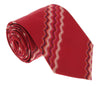 Missoni U4310 Red Sharkskin 100% Silk Tie