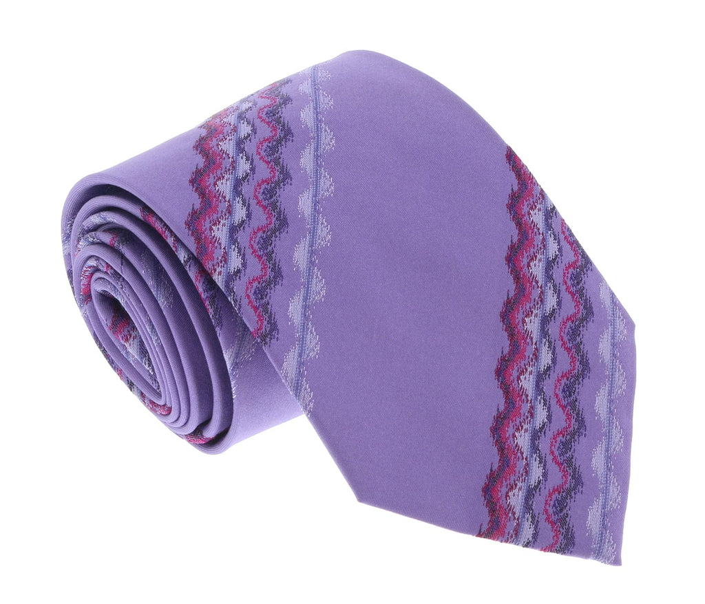 Missoni U4310 Purple Sharkskin 100% Silk Tie