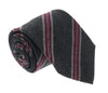 Missoni U5144 Regimental Grey/Fuschia Wool Blend Tie