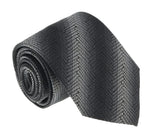 Missoni U4547 Gray/Black Graphic 100% Silk Tie