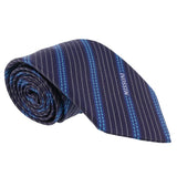 Missoni Multi Stripe Blue Woven 100% Silk Tie