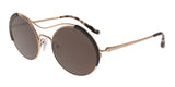 Prada   Rose Gold/Brown Oval Sunglasses