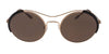 Prada  PR55VS 331408 CONCEPTUAL Rose Gold/Brown Oval Sunglasses