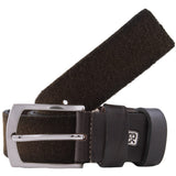 Renato Balestra A443/40 Brown Felt Adjustable Leather Mens Belt-Size:38