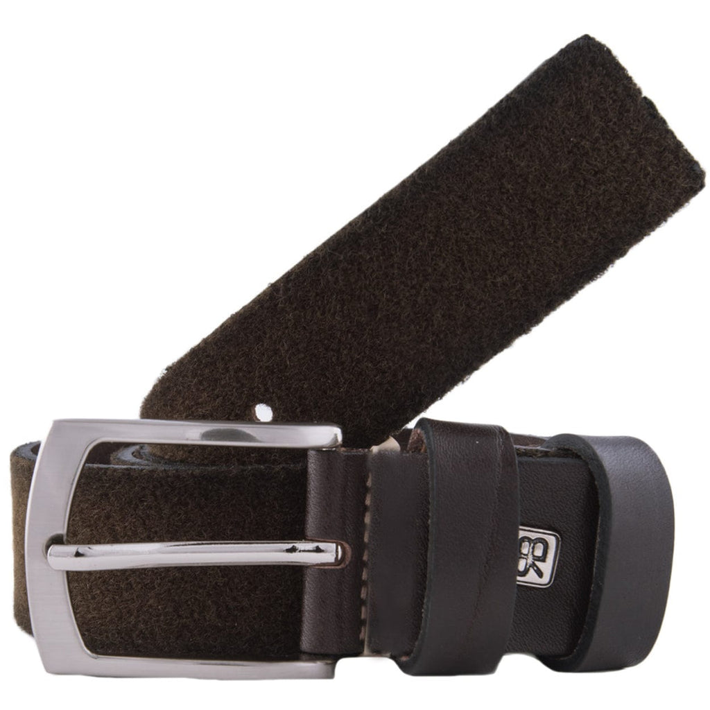 Renato Balestra A443/40 Brown Felt Adjustable Leather Mens Belt-Size:40