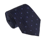 Roberto Cavalli  Blue/Black Micro Diamond Tie