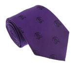 Roberto Cavalli  Purple Logo Medallion Tie