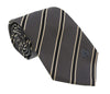 Roberto Cavalli  Grey Regimental Stripe Tie