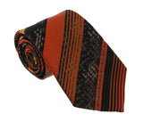 Roberto Cavalli  Orange Regimental Stripe Tie