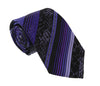 Roberto Cavalli  Purple Regimental Stripe Tie