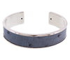 Stamerra  Denim/Silver Genuine Ostrich Bracelet