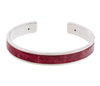 Stamerra  Red/Silver Genuine Crocodile Bracelet